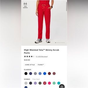 Women’s Large Fig pants NWT Pop Red